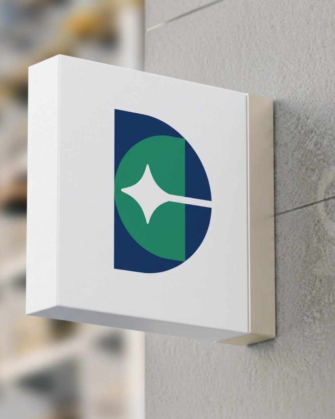 Enseigne murale du logo Defense 3D