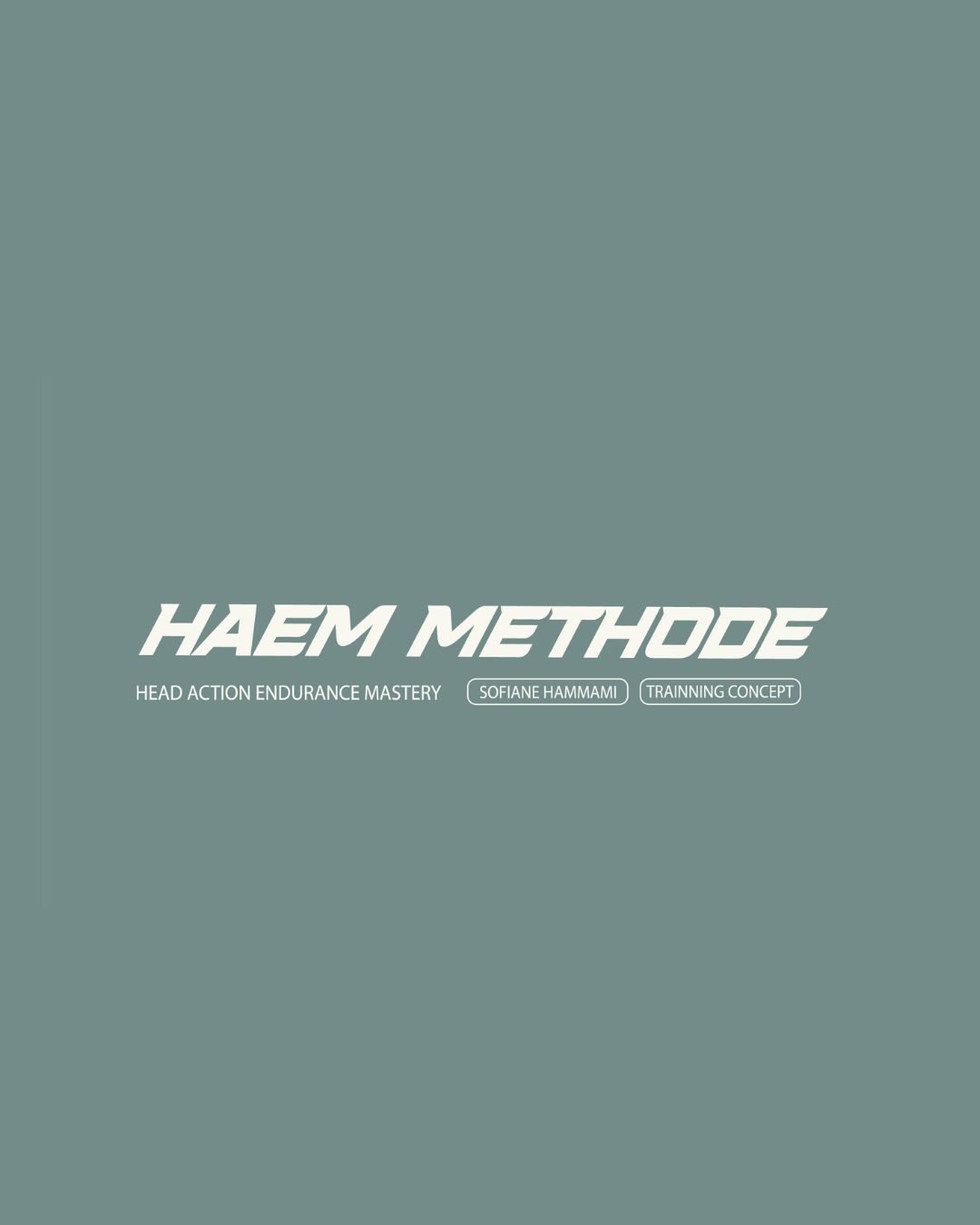 Logotype Haem Méthode sur fond vert sauge